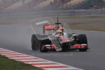 © Octane Photographic 2011. Formula 1 testing Sunday 20th February 2011 Circuit de Catalunya. McLaren MP4/26 - Lewis Hamilton. Digital ref : 0010LW7D3115