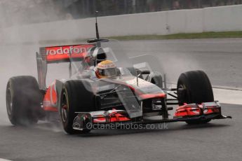 © Octane Photographic 2011. Formula 1 testing Sunday 20th February 2011 Circuit de Catalunya. McLaren MP4/26 - Lewis Hamilton. Digital ref : 0010LW7D3284