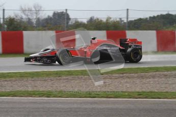 © Octane Photographic 2011. Formula 1 testing Sunday 20th February 2011 Circuit de Catalunya. Virgin MVR-02 - Timo Glock. Digital ref : 0010LW7D3400