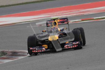 © Octane Photographic 2011. Formula 1 testing Sunday 20th February 2011 Circuit de Catalunya. Red Bull RB7 - Mark Webber. Digital ref : 0010LW7D3568