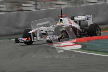 © Octane Photographic 2011. Formula 1 testing Sunday 20th February 2011 Circuit de Catalunya. Sauber C30 - Sergio Perez. Digital ref : 0010LW7D3800