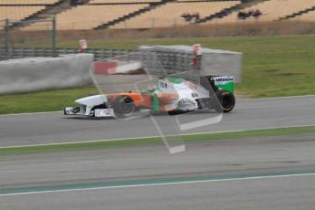 © Octane Photographic 2011. Formula 1 testing Sunday 20th February 2011 Circuit de Catalunya. Force India VJM04 - Adrian Sutil. Digital ref : 0010LW7D4092