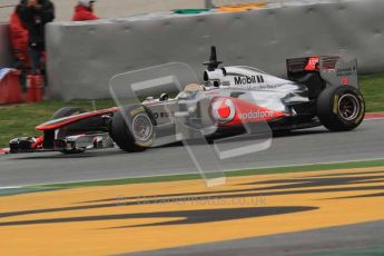 © Octane Photographic 2011. Formula 1 testing Sunday 20th February 2011 Circuit de Catalunya. McLaren MP4/26 - Lewis Hamilton. Digital ref : 0010LW7D4548