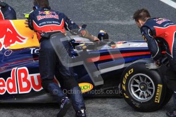 © Octane Photographic 2011. Formula 1 testing Sunday 20th February 2011 Circuit de Catalunya. Red Bull RB7 - Mark Webber. Digital ref : 0010LW7D2695