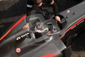 © Octane Photographic 2011. Formula 1 testing Sunday 20th February 2011 Circuit de Catalunya. Hispania F110 - Giorgio Mondini. Digital ref : 0010LW7D5180