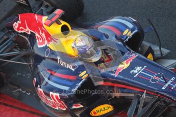 World © Octane Photographic 2010. © Octane Photographic 2011. Friday 18th February 2011 Circuit de Catalunya. Red Bull RB7 - Sebastian Vettel. Digital ref : 0024CB1D0045