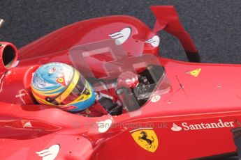 World © Octane Photographic 2010. © Octane Photographic 2011. Formula 1 testing Friday 18th February 2011 Circuit de Catalunya. Ferrari 150° Italia - Fernando Alonso. Digital ref : 0024CB1D0088