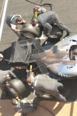 World © Octane Photographic 2010. © Octane Photographic 2011. Formula 1 testing Friday 18th February 2011 Circuit de Catalunya. Mercedes MGP W02 tyre change practice. Digital ref : 0024CB1D0114