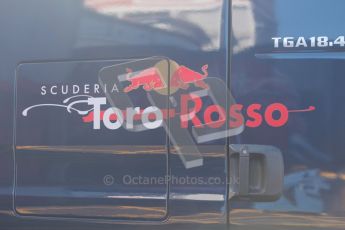 World © Octane Photographic 2010. © Octane Photographic 2011. Formula 1 testing Friday 18th February 2011 Circuit de Catalunya. Toro Rosso team logo. Digital ref : 0024CB1D0263