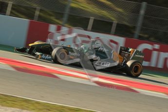 World © Octane Photographic 2010. © Octane Photographic 2011. Formula 1 testing Friday 18th February 2011 Circuit de Catalunya. Lotus T128 - Heikki Kovalainen. Digital ref : 0024CB1D0362