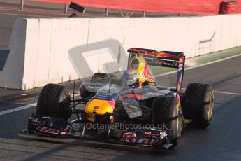 World © Octane Photographic 2010. © Octane Photographic 2011. Formula 1 testing Friday 18th February 2011 Circuit de Catalunya.  Red Bull RB7 - Sebastian Vettel. Digital ref : 0024CB1D9696