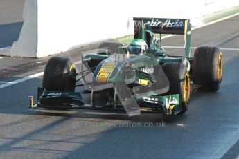 World © Octane Photographic 2010. © Octane Photographic 2011. Formula 1 testing Friday 18th February 2011 Circuit de Catalunya. Lotus T128 - Heikki Kovalainen. Digital ref : 0024CB1D9737