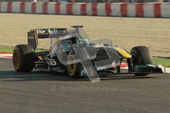 World © Octane Photographic 2010. © Octane Photographic 2011. Formula 1 testing Friday 18th February 2011 Circuit de Catalunya. Lotus T128 - Heikki Kovalainen. Digital ref : 0024CB1D9751