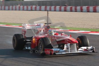 World © Octane Photographic 2010. © Octane Photographic 2011. Formula 1 testing Friday 18th February 2011 Circuit de Catalunya.  Ferrari 150° Italia - Fernando Alonso. Digital ref : 0024CB1D9758