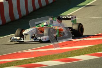 World © Octane Photographic 2010. © Octane Photographic 2011. Formula 1 testing Friday 18th February 2011 Circuit de Catalunya. Force India VJM04 - Paul di Resta. Digital ref : 0024CB7D0021