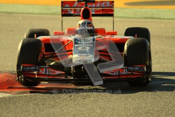 World © Octane Photographic 2010. © Octane Photographic 2011. Formula 1 testing Friday 18th February 2011 Circuit de Catalunya. Virgin MVR-02 - Jerome d'Ambrosio. Digital ref : 0024CB7D0069