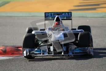 World © Octane Photographic 2010. © Octane Photographic 2011. Formula 1 testing Friday 18th February 2011 Circuit de Catalunya. Mercedes MGP W02 - Michael Shumacher. Digital ref : 0024CB7D0083