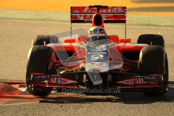 World © Octane Photographic 2010. © Octane Photographic 2011. Formula 1 testing Friday 18th February 2011 Circuit de Catalunya. Virgin MVR-02 - Jerome d'Ambrosio. Digital ref : 0024CB7D0089