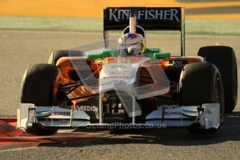 World © Octane Photographic 2010. © Octane Photographic 2011. Formula 1 testing Friday 18th February 2011 Circuit de Catalunya. Force India VJM04 - Paul di Resta. Digital ref : 0024CB7D0101