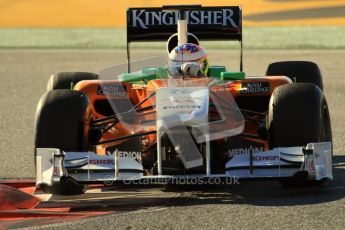 World © Octane Photographic 2010. © Octane Photographic 2011. Formula 1 testing Friday 18th February 2011 Circuit de Catalunya. Force India VJM04 - Paul di Resta. Digital ref : 0024CB7D0121