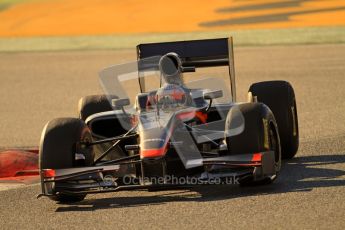 World © Octane Photographic 2010. © Octane Photographic 2011. Formula 1 testing Friday 18th February 2011 Circuit de Catalunya. Hispania F110 - Narain Karthikeyan. Digital ref : 0024CB7D0141