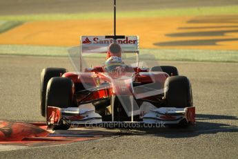 World © Octane Photographic 2010. © Octane Photographic 2011. Formula 1 testing Friday 18th February 2011 Circuit de Catalunya. Ferrari 150° Italia - Fernando Alonso. Digital ref : 0024CB7D0179