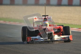 World © Octane Photographic 2010. © Octane Photographic 2011. Formula 1 testing Friday 18th February 2011 Circuit de Catalunya. Ferrari 150° Italia - Fernando Alonso. Digital ref : 0024CB7D9654