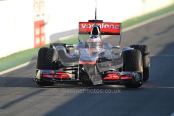 World © Octane Photographic 2010. © Octane Photographic 2011. Formula 1 testing Friday 18th February 2011 Circuit de Catalunya. McLaren MP4/26 - Jenson Button. Digital ref : 0024CB7D9701