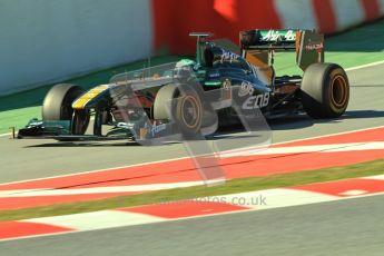 World © Octane Photographic 2010. © Octane Photographic 2011. Formula 1 testing Friday 18th February 2011 Circuit de Catalunya. Lotus T128 - Heikki Kovalainen. Digital ref : 0024CB7D9937