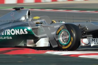 World © Octane Photographic 2010. © Octane Photographic 2011. Formula 1 testing Saturday 19th February 2011 Circuit de Catalunya. Mercedes MGP W02 - Nico Rosberg. Digital ref : 0025CB1D0138