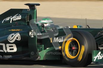 World © Octane Photographic 2010. © Octane Photographic 2011. Formula 1 testing Saturday 19th February 2011 Circuit de Catalunya. Lotus T124 - Heikki Kovalainen. Digital ref : 0025CB1D0198