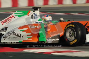 World © Octane Photographic 2010. © Octane Photographic 2011. Formula 1 testing Saturday 19th February 2011 Circuit de Catalunya. Force India VJM04 - Paul di Resta. Digital ref : 0025CB1D0264