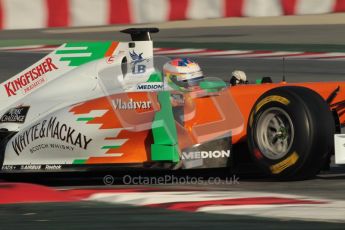 World © Octane Photographic 2010. © Octane Photographic 2011. Formula 1 testing Saturday 19th February 2011 Circuit de Catalunya. Force India VJM04 - Paul di Resta.  Digital ref : 0025CB1D0264