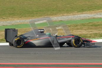 World © Octane Photographic 2010. © Octane Photographic 2011. Formula 1 testing Saturday 19th February 2011 Circuit de Catalunya. Hispania F110 - Vitantonio Liuzzi. Digital ref : 0025CB1D0485