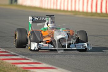 World © Octane Photographic 2010. © Octane Photographic 2011. Formula 1 testing Saturday 19th February 2011 Circuit de Catalunya. Force India VJM04 - Paul di Resta. Digital ref : 0025CB1D0559