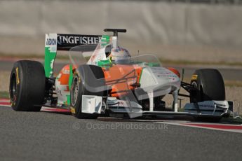 World © Octane Photographic 2010. © Octane Photographic 2011. Formula 1 testing Saturday 19th February 2011 Circuit de Catalunya. Force India VJM04 - Paul di Resta. Digital ref : 0025CB1D0713