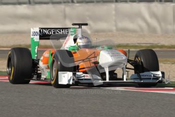 World © Octane Photographic 2010. © Octane Photographic 2011. Formula 1 testing Saturday 19th February 2011 Circuit de Catalunya. Force India VJM04 - Paul di Resta. Digital ref : 0025CB1D0740