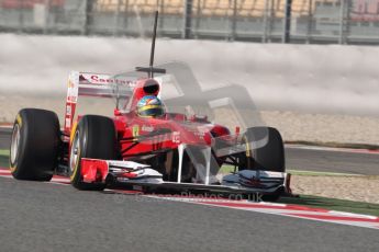 World © Octane Photographic 2010. © Octane Photographic 2011. Formula 1 testing Saturday 19th February 2011 Circuit de Catalunya. Ferrari 150° Italia - Fernando Alonso. Digital ref : 0025CB1D0763