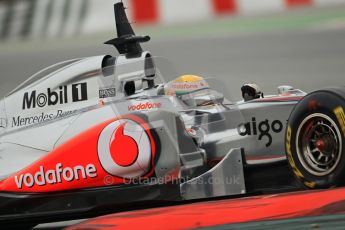 World © Octane Photographic 2011. Formula 1 testing Wednesday 9th March 2011 Circuit de Catalunya. McLaren MP4/26 - Lewis Hamilton. Digital ref : 0020CB1D1480