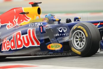 World © Octane Photographic 2011. Formula 1 testing Wednesday 9th March 2011 Circuit de Catalunya. Red Bull RB7 - Sebastian Vettel. Digital ref : 0020CB1D1608