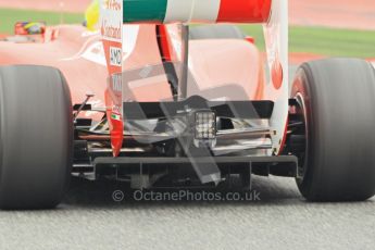 World © Octane Photographic 2011. Formula 1 testing Wednesday 9th March 2011 Circuit de Catalunya. Ferrari 150° Italia - Felipe Massa. Diffuser. Digital ref : 0020CB1D1793