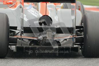 World © Octane Photographic 2011. Formula 1 testing Wednesday 9th March 2011 Circuit de Catalunya. Virgin MVR-02 - Jerome d'Ambrosio. Diffuser. Digital ref : 0020CB1D1853