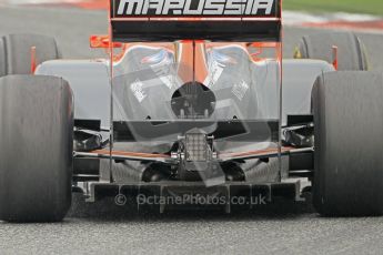 World © Octane Photographic 2011. Formula 1 testing Wednesday 9th March 2011 Circuit de Catalunya. Virgin MVR-02 - Jerome d'Ambrosio. Diffuser. Digital ref : 0020CB1D1883
