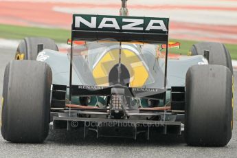 World © Octane Photographic 2011. Formula 1 testing Wednesday 9th March 2011 Circuit de Catalunya. Lotus T124 - Jarno Trulli. Diffuser. Digital ref : 0020CB1D1888