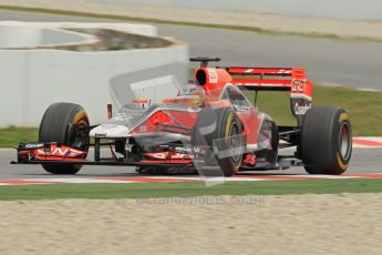 World © Octane Photographic 2011. Formula 1 testing Wednesday 9th March 2011 Circuit de Catalunya. Virgin MVR-02 - Jerome d'Ambrosio. Digital ref : 0020CB1D2091