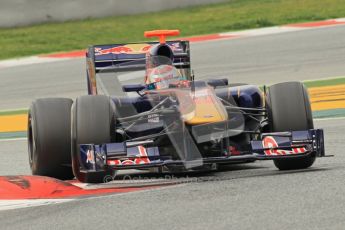 World © Octane Photographic 2011. Formula 1 testing Wednesday 9th March 2011 Circuit de Catalunya. Toro Rosso STR6 - Sebastien Buemi. Digital ref : 0020CB1D2235