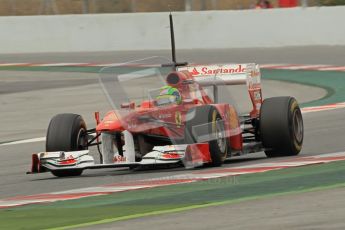 World © Octane Photographic 2011. Formula 1 testing Wednesday 9th March 2011 Circuit de Catalunya. Ferrari 150° Italia - Felipe Massa. Digital ref : 0020CB1D2270