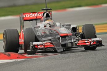 World © Octane Photographic 2011. Formula 1 testing Wednesday 9th March 2011 Circuit de Catalunya. McLaren MP4/26 - Lewis Hamilton. Digital ref : 0020CB1D1480