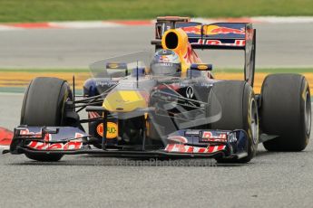 World © Octane Photographic 2011. Formula 1 testing Wednesday 9th March 2011 Circuit de Catalunya. Red Bull RB7 - Sebastian Vettel. Digital ref : 0020CB1D2449