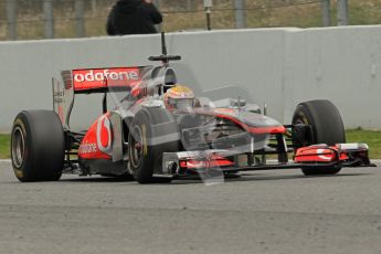 World © Octane Photographic 2011. Formula 1 testing Wednesday 9th March 2011 Circuit de Catalunya. McLaren MP4/26 - Lewis Hamilton. Digital ref : 0020CB1D2459